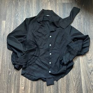 Zeagoo Black Button Up